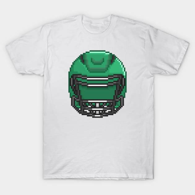 Helmet Dark Green T-Shirt by PixelCarvel